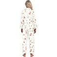 thumbnail image 4 of KKBOTIVE Valentine's Day Pajamas Set for Women - Floral Print Pajama Long Sleeve Comfortable Loungewear Sleepwear For Cozy Nights And Relaxing At Home Soft Breathable Fabric ( White-2 Size: S ), 4 of 5