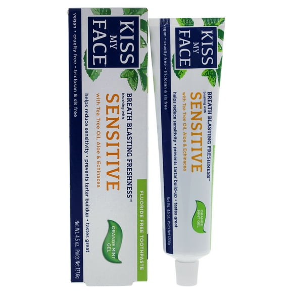 Sensitive Fluoride-Free Toothpaste - Orange Mint Gel by Kiss My Face for Unisex - 4.5 oz Toothpaste