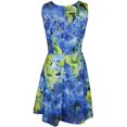 thumbnail image 3 of Women's Sleeveless Lace Floral Print Princess Seam Dress, 3 of 4