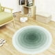 thumbnail image 4 of Alfombra redonda de 60 cm de color verde para salón, sofá, mesa de café, dormitorio, cama, estudio, aislamiento acústico, 4 of 6