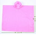 thumbnail image 5 of Yuncity Boys Girls Raincoat Plain Color Buttoned Thick Poncho Rain Ponchos Waterproof Rain Jacket One Size, 5 of 5
