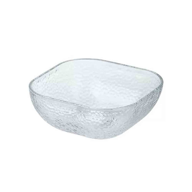 Frutero con ondas de agua, plato decorativo de vidrio cuadrado, plato de aperitivos for el hogar, plato de aperitivos, plato de dulces, plato de fruta
