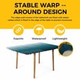 thumbnail image 4 of Blue Ombre Table Cloths for 5 Foot Rectangle Tables, Contemporary Gradient Abstract Art Patio Waterproof Elastic Fitted Tablecloths, Washable Rectangular Table Cover for Camping, 4 of 8