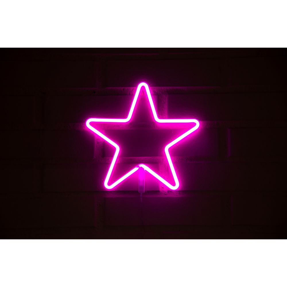 Letrero Neon Estrella Rosado