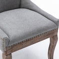 thumbnail image 5 of EHANCIS Fabric Upholstered Side Chairs Set of 2 ,High-Back Dining Chair with Solid Wood Frame and Nailhead Trim Legs, Suitable for Kitchen and Dining Room(Gray), 5 of 7