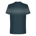 thumbnail image 3 of Jinhomg Short Sleeve T Shirt for Men Loose Fit Comfy Drop Shoulder Crew Neck Tees Big and Tall Geometric Print Casual Spring Summer Tops Winter Saving Dark Blue L, 3 of 5