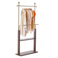 thumbnail image 4 of 33.1" Wide Hall Tree with 2 Movable Drawers, Shoe Storage, Shelves and Garment Racks, 5-in-1 Entryway Bench with 23 Hooks (Fixed and Movable), 4 of 7