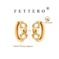 thumbnail image 5 of Fettero 14K Gold Plated Hoop Earrings Dainty Minimalist Fashion Jewelry for Women, 5 of 6