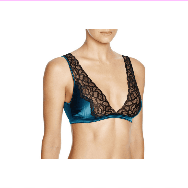 Calvin Klein Fearless Wireless Satin and Lace Bralette, Size Small 