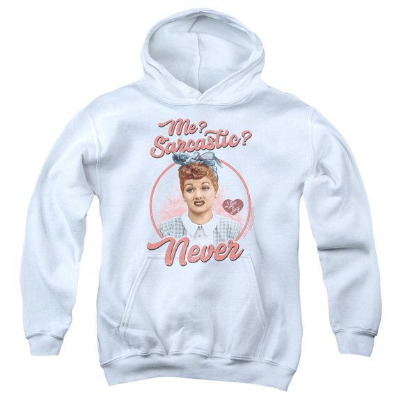 I Love Lucy - Sarcastic - Youth Hooded Sweatshirt - Large