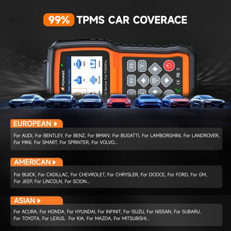 FOXWELL T2000 Pro TPMS Relearn Tool Automotive TPMS Sensors