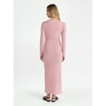 thumbnail image 2 of No Boundaries Square Neck Dress with Long Sleeves, Women's, 2 of 4