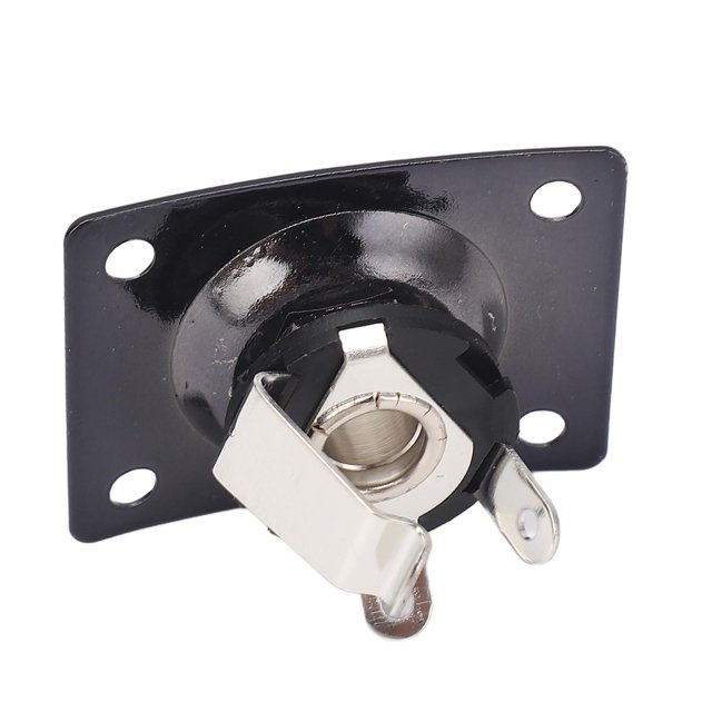 Guitar Output Jack Plate, Electric Guitar Square Shape Metal Compact Guitar Jack Socket Plate For Telecaster