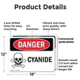 thumbnail image 2 of (2 Pack) Cyanide OSHA Danger Sign 18 Inch X 12 Inch Plastic Sign, Weather Resistant, UV Protected for Workplace, Business, and Construction Site, Made in the USA, 2 of 8