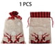 thumbnail image 1 of 1 bolsa de lona navideña con cordón, bolsa de regalo navideña, bolsa para dulces, bolsa para golosinas, envoltorio de dulces, decoraciones navideñas, 1 of 5