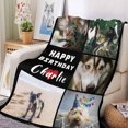 thumbnail image 4 of Dad Gifts Blanket Custom Blanket with Photos Text Personalized Best Dad Ever Pictures Collage Throw Blanket Customized Father's Day Birthday Gifts for Dad Father Papa, 4 of 6