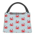 thumbnail image 1 of Easygdp Cute Red Crabs With Nautical Bolsa de Almuerzo Insulada Reutilizable, Bolsa de Mano y Bandolera para Oficina, Trabajo, Viajes, 1 of 6
