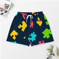 thumbnail image 3 of PRIYAL Pièces de Casse-Tête Pyjamas pour Femmes Ensemble de Shorts Deux Pièces Manches Courtes, 3 of 6