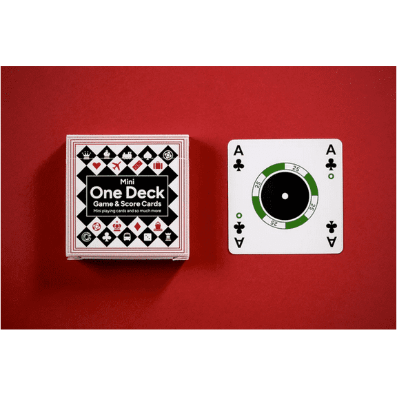 MINI ONE DECK GAME AND SCORE CARDS- Black Backs by Cartesian Cards