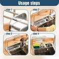 thumbnail image 3 of Adjustable Multifunction Stainless Steel Draining Rack Kitchen Sink Organizer (Silver), 3 of 7