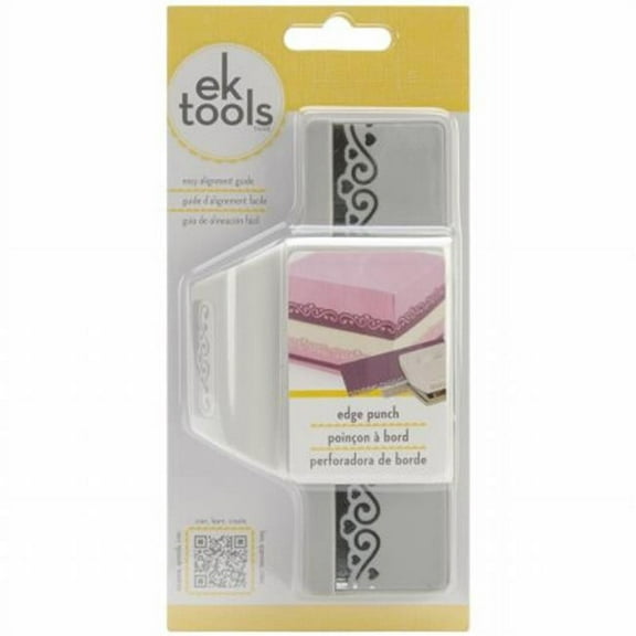 EK Success Punch-Scroll & Hearts 2"X1" Paper Hole Punches, 1 Count