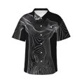 thumbnail image 1 of Fotbe Geometric Lines Dog Art Camisa Hawaiana para Hombre Unisex – Camisa Casual de Verano con Botones de Manga Corta de Algodón y Lino,X-Large, 1 of 7