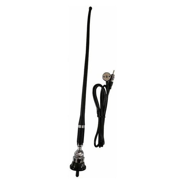 Antena de radio FM para coche, barco, todoterreno, UTV, RV, tractor, color negro, resistente al agua, con dipolo de goma suave para uso marino