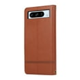 thumbnail image 3 of TECH CIRCLE Wallet Case For Google Pixel 8 Pro,Magnetic Flip Folio Stand Purse Case with Shoulder Wrist Strap Card Holder Cover Hidden Mirror Protective Cover for Google Pixel 8 Pro 6.7" 2023,Brown, 3 of 7