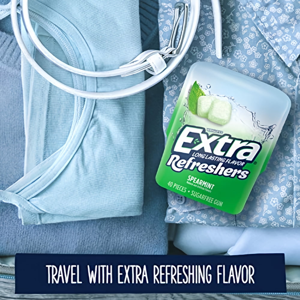 Extra Refreshers Spearmint Chewing Gum, 40 Ct