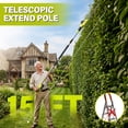 thumbnail image 6 of 20V MAX Cordless Pole Hedge Trimmer – 20-inch Electric Battery Hedge Trimmer with 9 Ft. Reach, Multi-Angle Head & Extension Pole for Shrub Pruning (Includes 2x 2.0Ah Batteries & Charger), 6 of 9