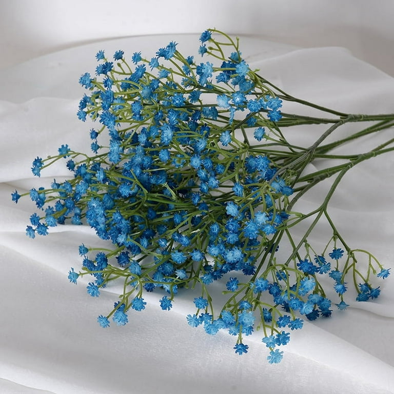 12PCS Artificial Baby Breath Flower Fake Real Touch Gypsophila
