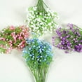thumbnail image 2 of 12 Pcs Baby Breath/Gypsophila Artificial Fake Silk Plants Wedding Party Decoration Real Touch Flowers DIY Home Garden (Purple), 2 of 7