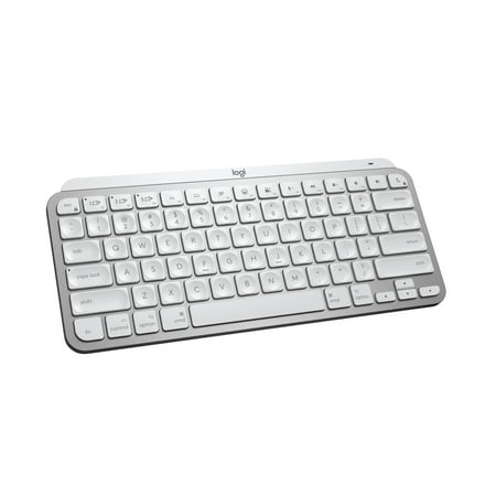 Logitech MX Keys Mini for Mac Minimalist Wireless Keyboard, Compact, Bluetooth, Backlit Keys, USB-C, Tactile Typing, Pale Grey