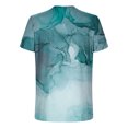 thumbnail image 4 of Qertyioot Hommes Imprimer Manches Courtes Col Rond T-shirt Casual Mode Manches Courtes Été Clair, 4 of 5