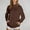 Brown, variant on 2025 Women's Solid Color High Collar Hoodie with Side Pockets Non Velvet Womens Athletic Hoodies Pullover Tunic Hoodie Women Women S Sweatshirt Sweatshirt Women Hoodies Women Pullover Hoodie