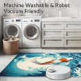 thumbnail image 5 of ODIKA 4'x6' Machine Washable Non-Slip Area Rug, Koi Pond Serenity Artistic Fish Entry Foyer Accent High Traffic Rug, Blue, 101956, 5 of 5