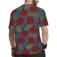 thumbnail image 2 of Wukai Ladybug Print Men's Short-Sleeved Mesh T-Shirt,Quick-Dry Short Sleeve Workout T-Shirt-X-Small, 2 of 8