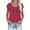 Wine(Womens Shirts), variant on GUACER Womens Solid T Shirts Fashion Pleated Button Cotton Linen Crew Neck Lightweight Casual Short Sleeve Tops