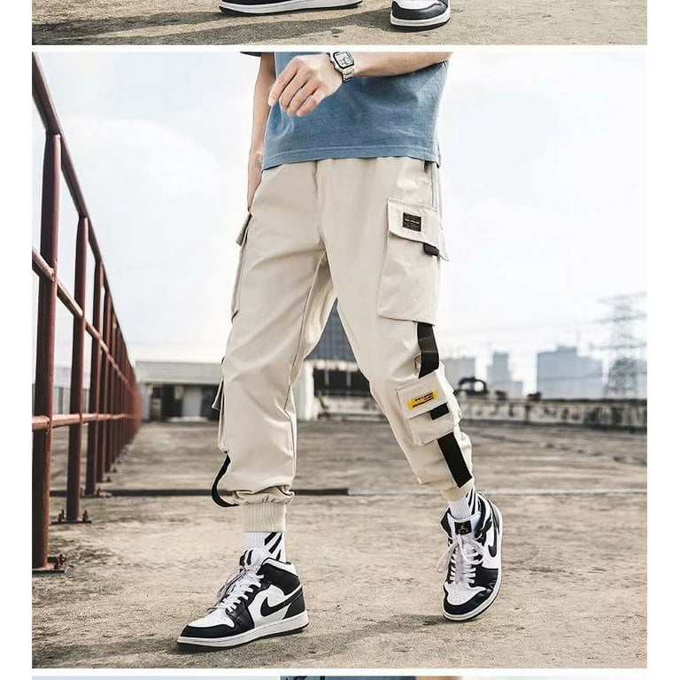 Biguy Men's Streetwear Hip Hop Cargo Pants