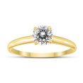 thumbnail image 3 of SZUL Women's 1/4 Carat Round Diamond Solitaire Ring in 14K Yellow Gold (J-K-L Color, I2-I3 Clarity), 3 of 5