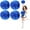 blue, variant on cheer pom pom, Cheerleading Pom Poms, Premium Metallic Pom Poms Set Cheering Hand Flowers Handle Dance Pom Poms Cheering Squad Pompoms for Football Basketball Cheers