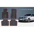 thumbnail image 3 of San Auto Alfombrilla De Coche Para Bmw Serie 3/4 Ajuste Personalizado F30 F31 F32 F33 F36 320I 328I 335I 2012-2013-2014-2015-2016-2017-2018 Juego De Revestimientos De Piso De Goma Negro Y Rojo Para To, 3 of 3