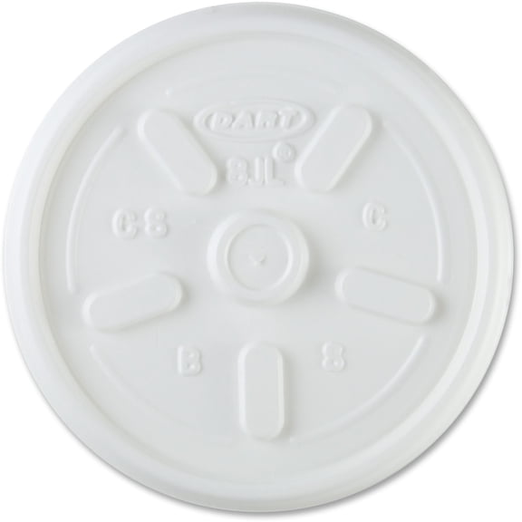 Plastic Lids, Fits 8 Oz To 10 Oz Hot/cold Foam Cups, Vented, White, 100/pack, 10 Packs/carton | Bundle of 5 Cartons