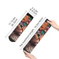 thumbnail image 2 of Salouo Flower Crown Cat Pattern Unisex Middle Tube Socks,Middle-Finger Knee High Socks Over The Calf Tube Stocking Crew Stockings for Women and Men Tube Socks, 2 of 8