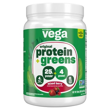 Pack of 4 Vega Protein & Greens Nutritional Shake - Mixed Berry - 18.4 oz - Package may vary
