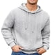 thumbnail image 2 of MHFRRA Sudadera con Capucha Informal de Mezcla Suave con Capucha Ajustable para Uso Diario, Ropa de Calle Cómoda Gris, 2 of 7