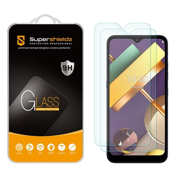 [2-Pack] Supershieldz for LG K22 / K22 Plus Tempered Glass Screen Protector, Anti-Scratch, Anti-Fingerprint, Bubble Free