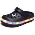 thumbnail image 2 of Kids' Clogs LED Garden Shoes Boys Girls Mules Light up Sandals Slip on Lightweight Non-slip, 2 of 6