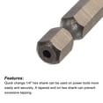 thumbnail image 4 of Uxcell M6 x 1 Titanium Coated High Speed Steel 6542 Combination Drill Tap Bit, 4 of 6