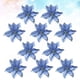thumbnail image 4 of EeaseMX 10 flores artificiales con purpurina de 13 cm para decoración de árbol de Navidad (azul), 4 of 7